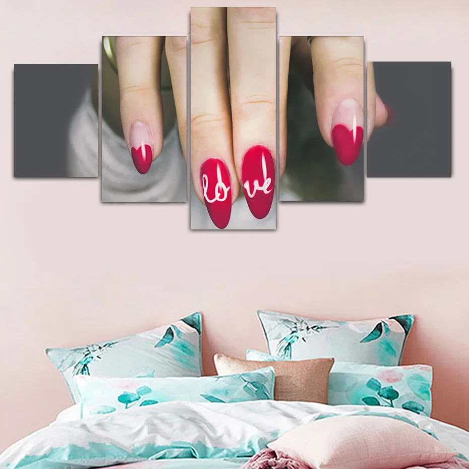 5Pcs HD Hand Modular Posters Prints Modern Women Red Nail Beauty Salon Canvas Painting On The Wall For Living Room Home Decor
5Pcs HD Hand Modular Posters Prints Modern Women Red Nail Beauty Salon Canvas Painting On The Wall For Living Room Home Decor