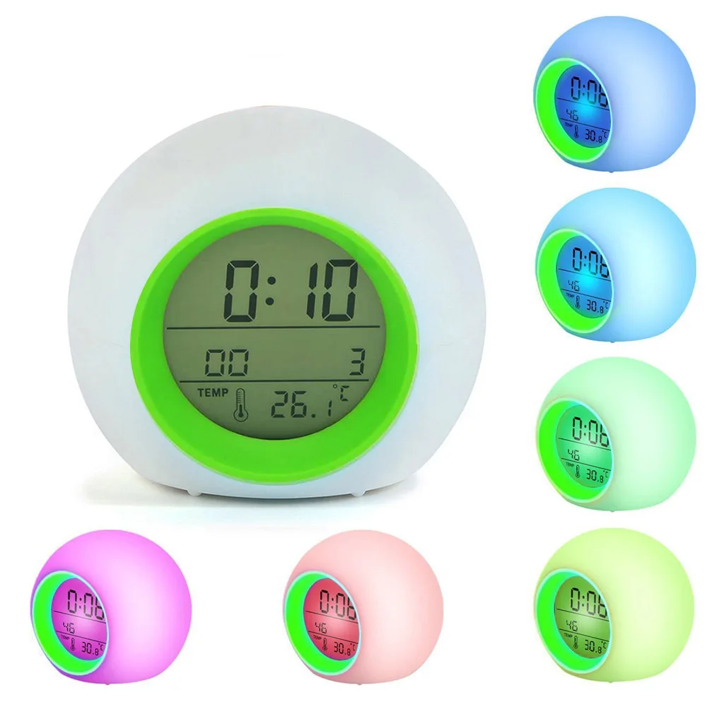 Multifunctional Kids Children Alarm Clocks Color Changing LED Light Wake Up Clock Thermometer Snooze Function Digital Desk Clock
Multifunctional Kids Children Alarm Clocks Color Changing LED Light Wake Up Clock Thermometer Snooze Function Digital Desk Clock
