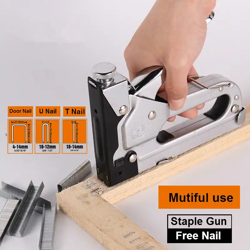 Multifunction Manual Nailer Wood Door Nail Staple Gun Furniture