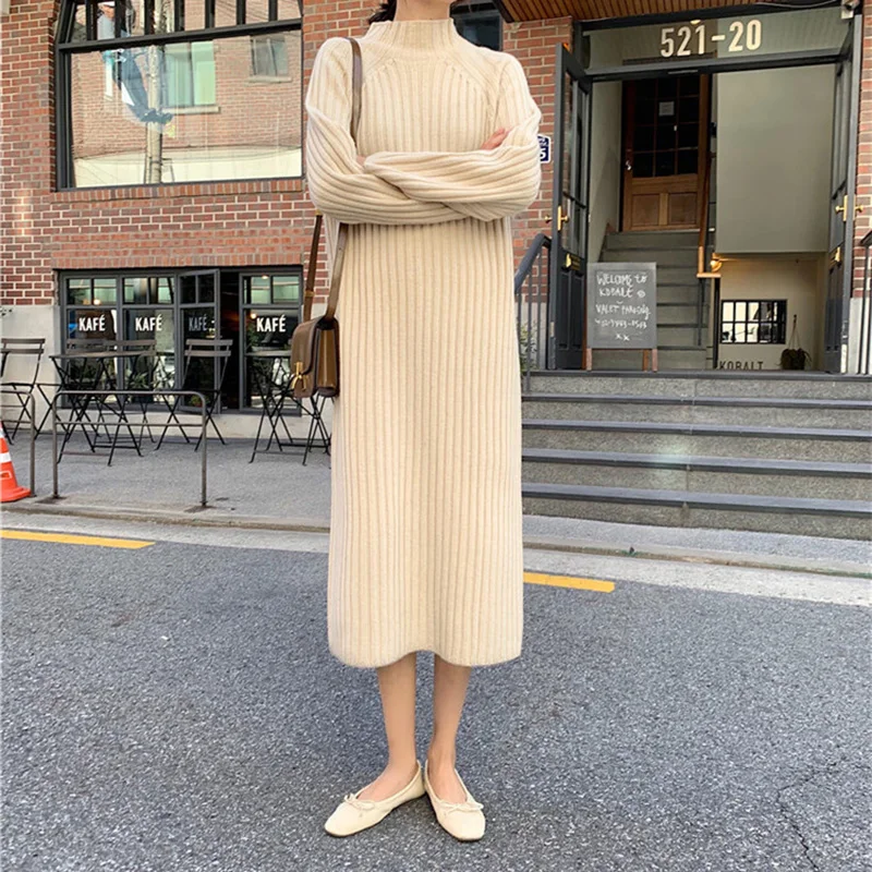 2019 Long Sleeve Sweater Dress O Neck Casual Irregular Hem Winter Clothes Women Loose Pullover Kardigany Damskie Wy*
2019 Long Sleeve Sweater Dress O Neck Casual Irregular Hem Winter Clothes Women Loose Pullover Kardigany Damskie Wy*