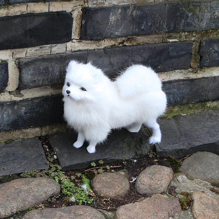 Polyethylene&furs white Pomeranian dog about 23x19cm model handicraft prop home decoration gift d2414
Polyethylene&furs white Pomeranian dog about 23x19cm model handicraft prop home decoration gift d2414