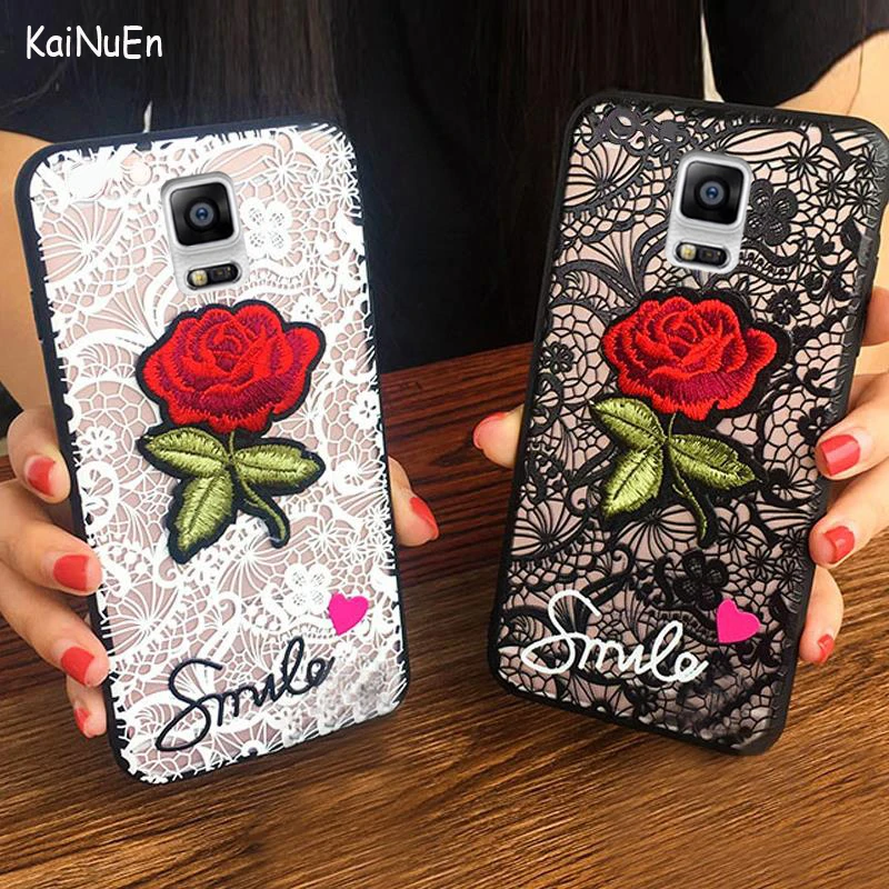 KaiNuEn luxury fashion Lace Embroidery 3D rose stickers Phone Back cover coque case For Samsung galaxy Note 4 Note4 accessories
KaiNuEn luxury fashion Lace Embroidery 3D rose stickers Phone Back cover coque case For Samsung galaxy Note 4 Note4 accessories