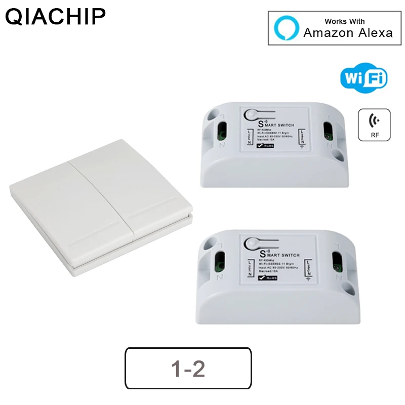 WiFi Smart Switch Receiver Module 433Mhz 110V 220V Smart Home Remote Control Wall Light Switches Work With Amazon Alexa
WiFi Smart Switch Receiver Module 433Mhz 110V 220V Smart Home Remote Control Wall Light Switches Work With Amazon Alexa