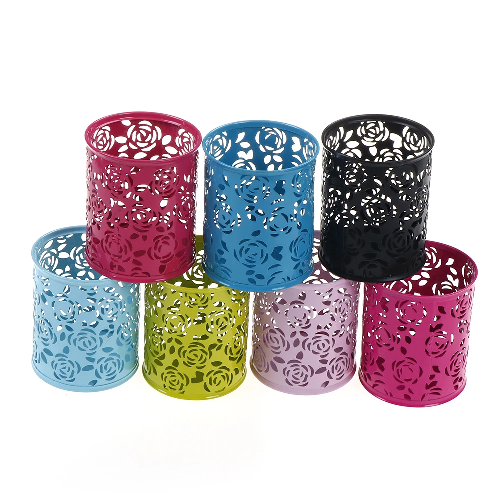 1 PCS Hollow Metal Rose Flower Hollow Pen Pencil Pot Cylinder Container Makeup Cosmetic Brushes Holder Organizer
1 PCS Hollow Metal Rose Flower Hollow Pen Pencil Pot Cylinder Container Makeup Cosmetic Brushes Holder Organizer
