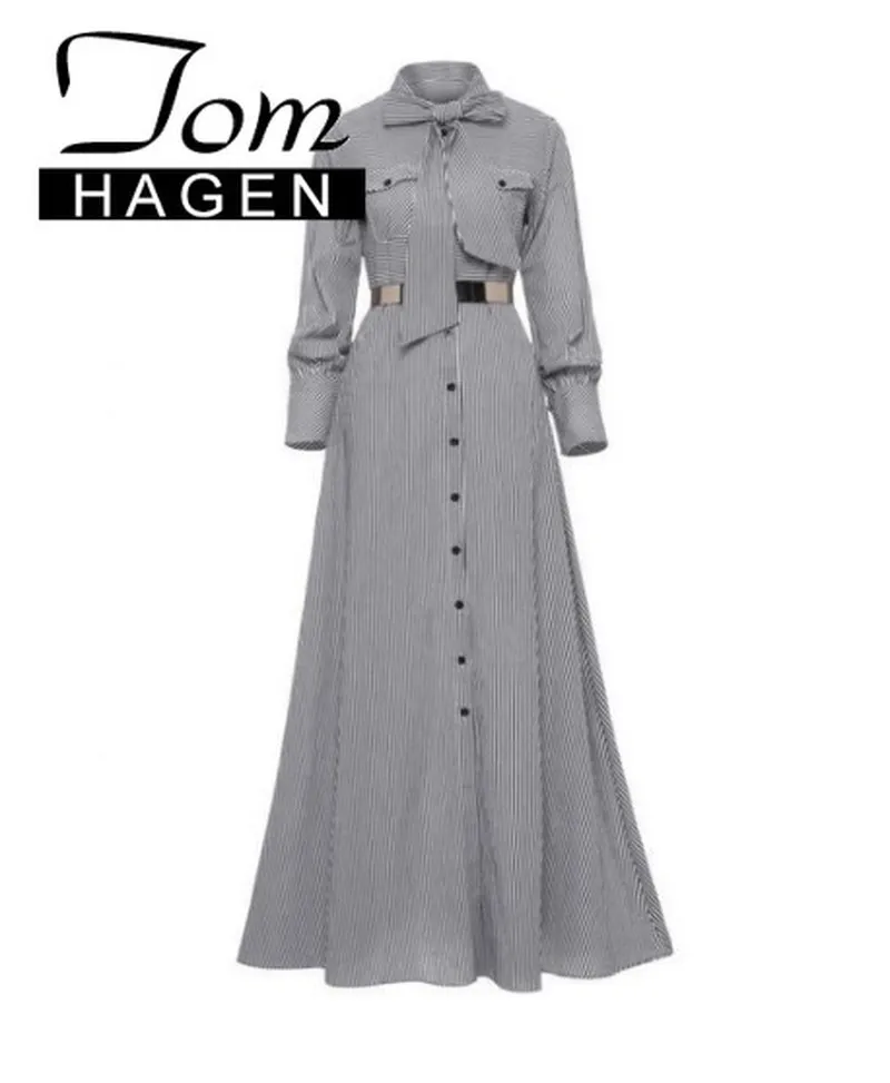 Tom Hagen Dress Women's Fashion Lantern Sleeve Casual Striped maxi dress black vintage party dress elegant long sleeve dress
Tom Hagen Dress Women's Fashion Lantern Sleeve Casual Striped maxi dress black vintage party dress elegant long sleeve dress