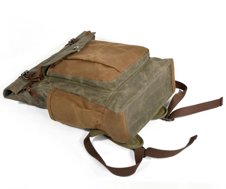 2018 Vintage Men Large capacity Military Oiled Leather Canvas Backpacks School Bags Teenagers Laptop Backpack Duffel Bag Women 2018 Vintage Men Large capacity Military Oiled Leather Canvas Backpacks School Bags Teenagers Laptop Backpack Duffel Bag Women