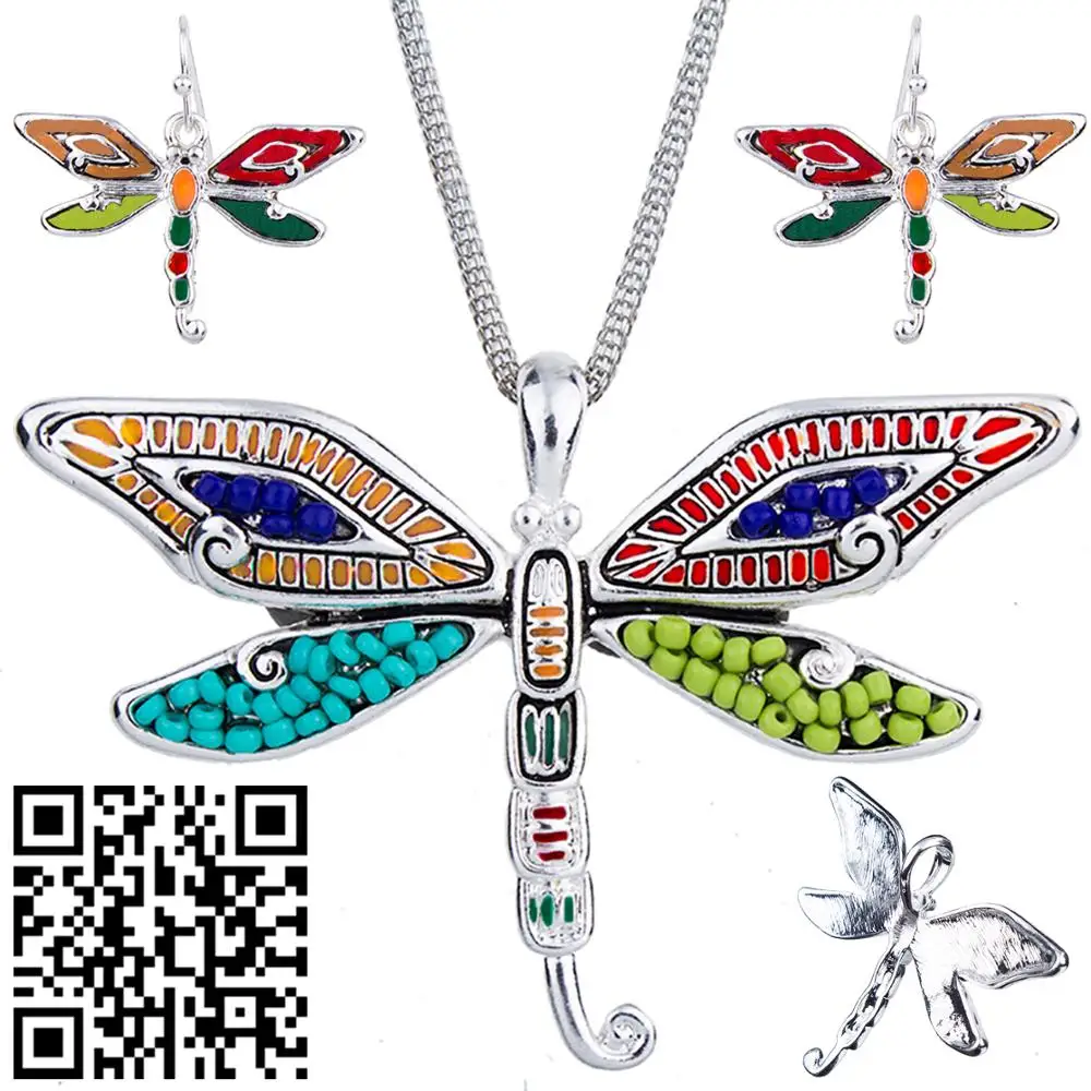 1set Bohemia Necklace Earrings for women Set Alloy Unique Beach Dragonfly Design Animal Pendant Jewelry sets Charm Accessories
1set Bohemia Necklace Earrings for women Set Alloy Unique Beach Dragonfly Design Animal Pendant Jewelry sets Charm Accessories