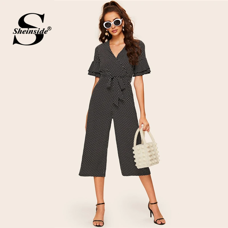 Sheinside Casual Polka Dot V Neck Jumpsuit Women 2019 Summer High Waist Short Sleeve Jumpsuits Ladies Boho Belted Jumpsuit
Sheinside Casual Polka Dot V Neck Jumpsuit Women 2019 Summer High Waist Short Sleeve Jumpsuits Ladies Boho Belted Jumpsuit