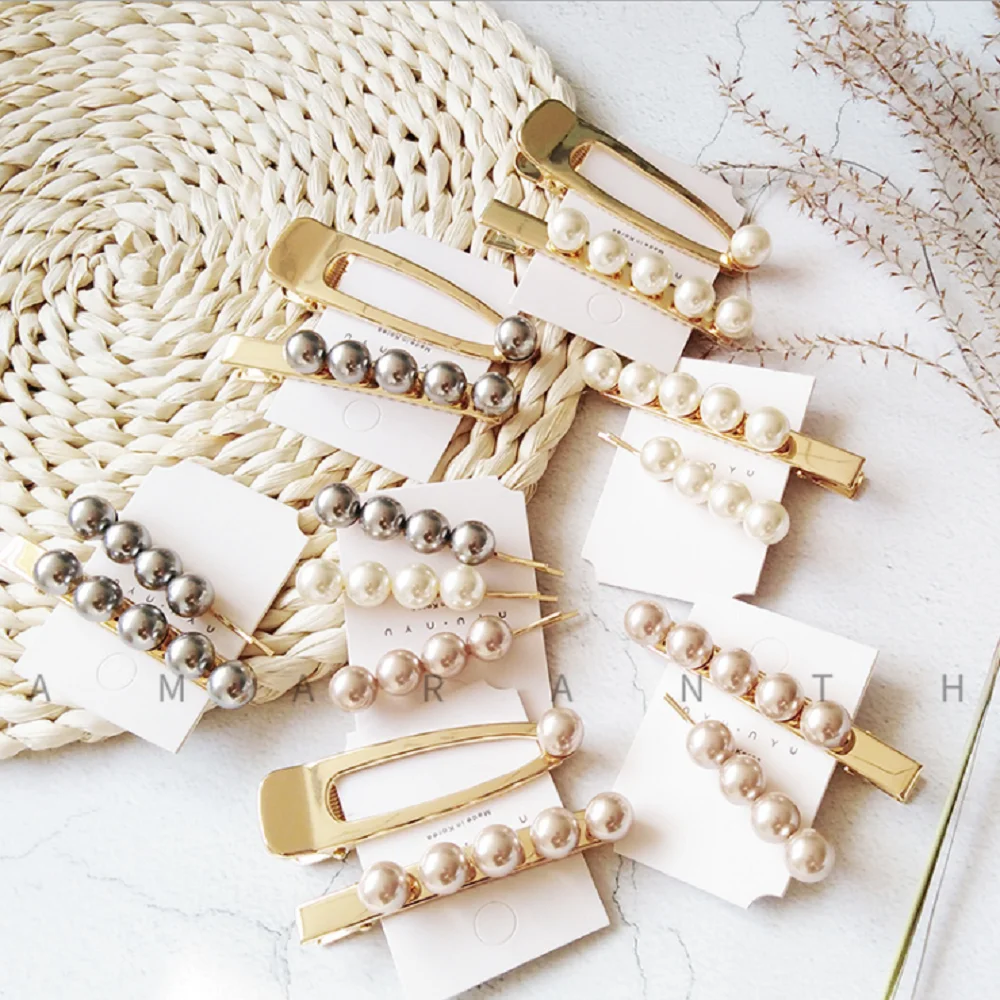 2Pcs/Set Pearls Hair Clips for Women Fashion Sweet Imitation Korean Style Hairpins Alloy BB Headmade Girls INS Hair Accessories
2Pcs/Set Pearls Hair Clips for Women Fashion Sweet Imitation Korean Style Hairpins Alloy BB Headmade Girls INS Hair Accessories