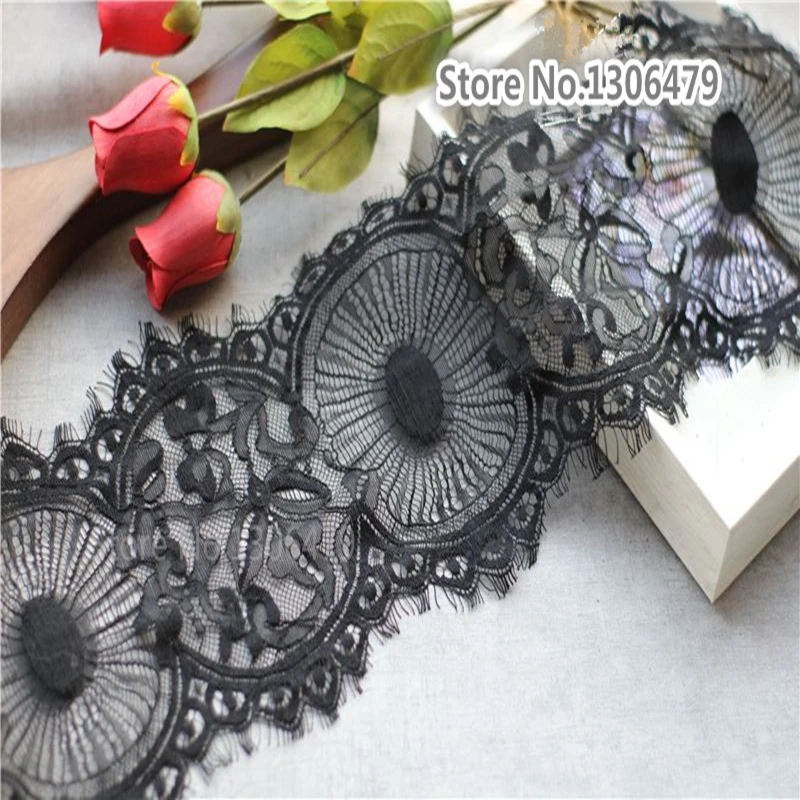 18 Meter / Lot Eyelashes Lace Trim Flower Black White Lace Fabric Handmade Diy Clothes Accessories 16cm Wide RS263
18 Meter / Lot Eyelashes Lace Trim Flower Black White Lace Fabric Handmade Diy Clothes Accessories 16cm Wide RS263
