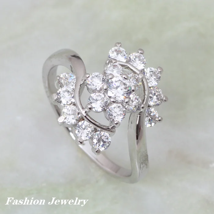 Gorgeous Silver jewelry Cubic Zirconia wedding ring Flower rings for women Rings size 5 6 6.5 7 R074
Gorgeous Silver jewelry Cubic Zirconia wedding ring Flower rings for women Rings size 5 6 6.5 7 R074