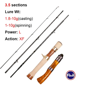 1.4M wood handle action L lure fishing rod bass rod 4 Sections Japan Fuji Parts portable travel super soft carbon rod solid tips
1.4M wood handle action L lure fishing rod bass rod 4 Sections Japan Fuji Parts portable travel super soft carbon rod solid tips