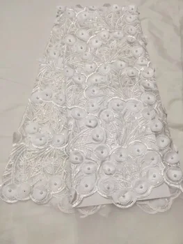 African Quality Embroidery Tulle Lace Fabric With Beads Nigeria White 3 d Flower Embroidery Lace For Women Wedding Dress Fabric
African Quality Embroidery Tulle Lace Fabric With Beads Nigeria White 3 d Flower Embroidery Lace For Women Wedding Dress Fabric