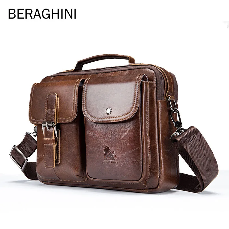 BERAGHINI Vintage Men Shoulder Handbags High Quality Genuine Leather Male Patchwork Messenger Bags Male Business Crossbody Bag
BERAGHINI Vintage Men Shoulder Handbags High Quality Genuine Leather Male Patchwork Messenger Bags Male Business Crossbody Bag