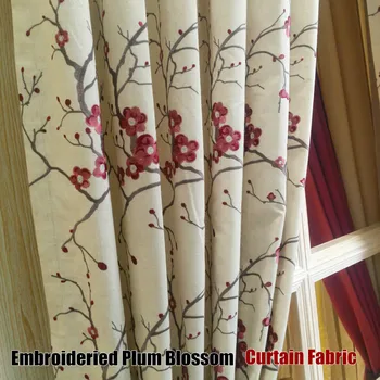 Linen Blend Embroidery Plum Blossom Rail Roaded Curtain Drapery Upholstery Fabrics 280 cm Width Sell by meter
Linen Blend Embroidery Plum Blossom Rail Roaded Curtain Drapery Upholstery Fabrics 280 cm Width Sell by meter