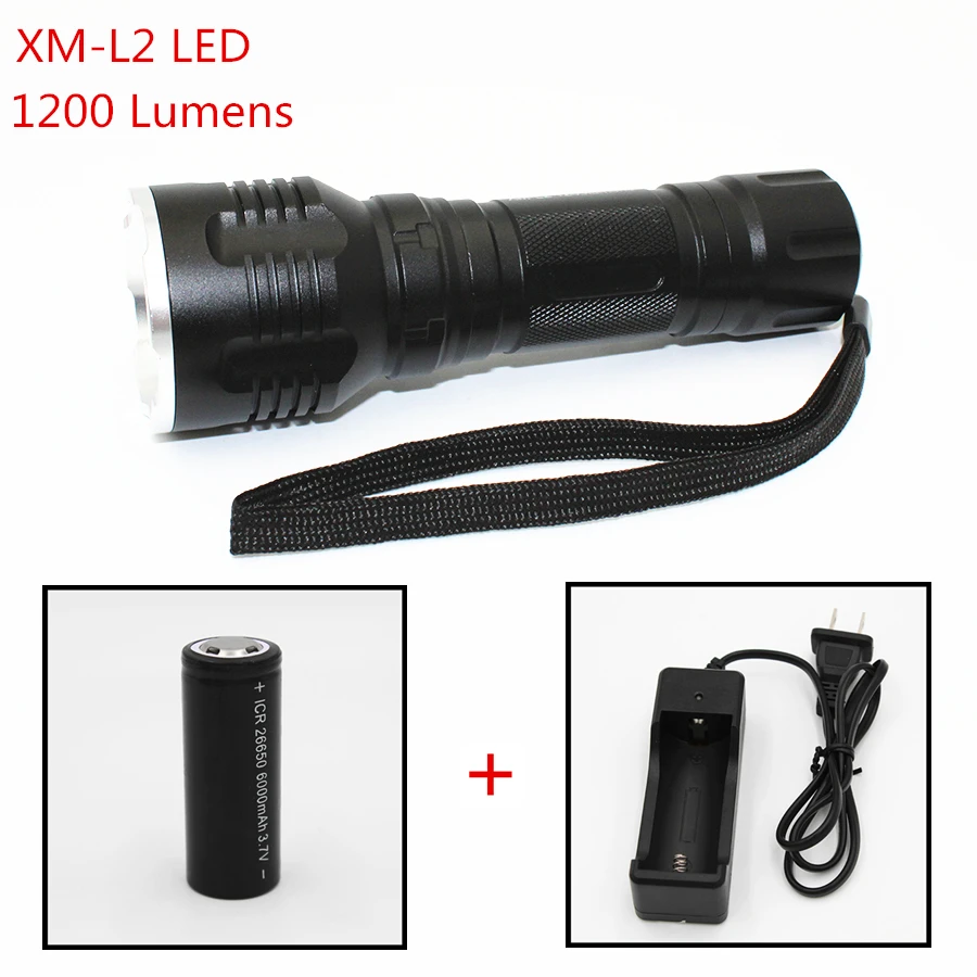 Uranusfire Ultra Bright 10W XM-L2 LED 1200LM A6 Flashlight Camping Torch 5 Modes Light Use 26650 Battery
Uranusfire Ultra Bright 10W XM-L2 LED 1200LM A6 Flashlight Camping Torch 5 Modes Light Use 26650 Battery