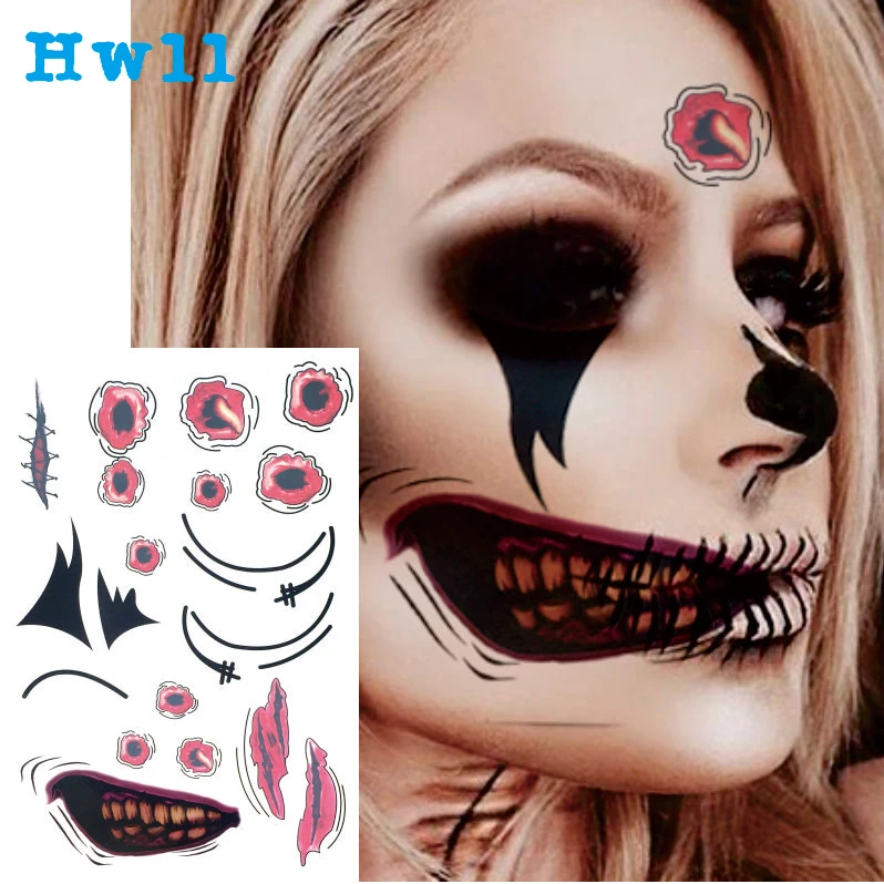 #HW11 1 piece Horror Black and White Half Big Mouth Worm Unisex Temporary Tattoo for Halloween Party ,Masquerade
#HW11 1 piece Horror Black and White Half Big Mouth Worm Unisex Temporary Tattoo for Halloween Party ,Masquerade