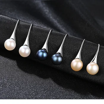 New Women's Pearl Earrings Elegant Sweet Pearl Pendant Earrings 925 Silver Jewelry White/Black/Pink Pearl Free Shipping
New Women's Pearl Earrings Elegant Sweet Pearl Pendant Earrings 925 Silver Jewelry White/Black/Pink Pearl Free Shipping