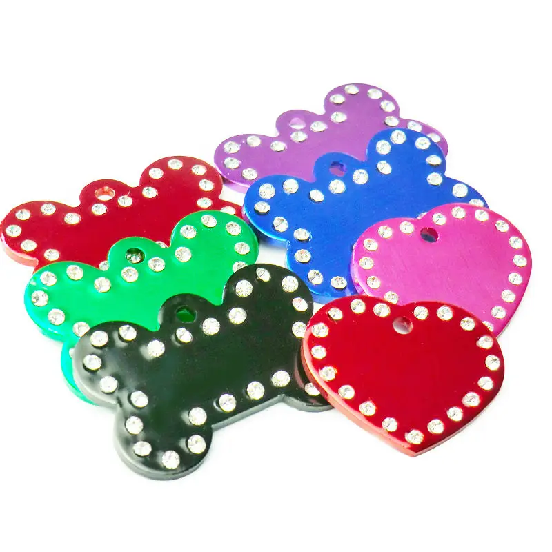 Wholesale 20Pcs 2MM Dog Bone Diamond Decor Pet Id Tag Custom Engraved Love Name Phone Number Cat Dog ID Tag Charm Personalized
Wholesale 20Pcs 2MM Dog Bone Diamond Decor Pet Id Tag Custom Engraved Love Name Phone Number Cat Dog ID Tag Charm Personalized