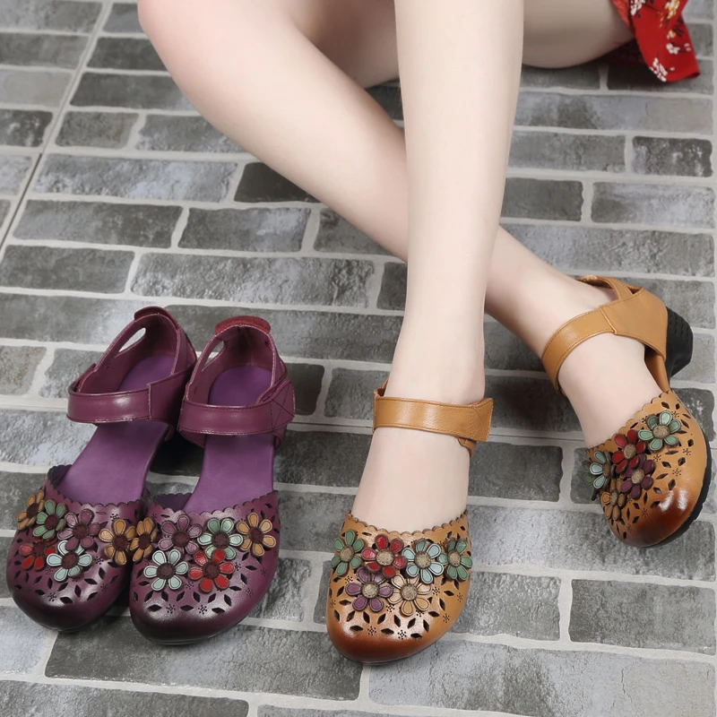AARDIMI Floral Women Pumps Genuine Leather Handmade Retro Women High Heels Shoes Casual Summer Sandal Leather Shoes Mary Janes
AARDIMI Floral Women Pumps Genuine Leather Handmade Retro Women High Heels Shoes Casual Summer Sandal Leather Shoes Mary Janes