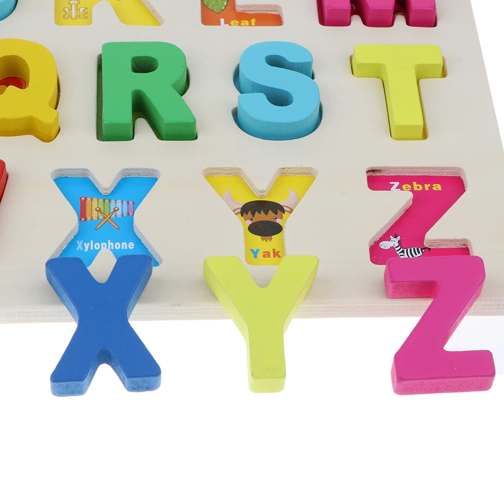 Wooden Alphabet Blocks Uppercase Letter Learning Board for Kids Literacy Learning Toy Educational Early Reading & Writing Wooden Alphabet Blocks Uppercase Letter Learning Board for Kids Literacy Learning Toy Educational Early Reading & Writing