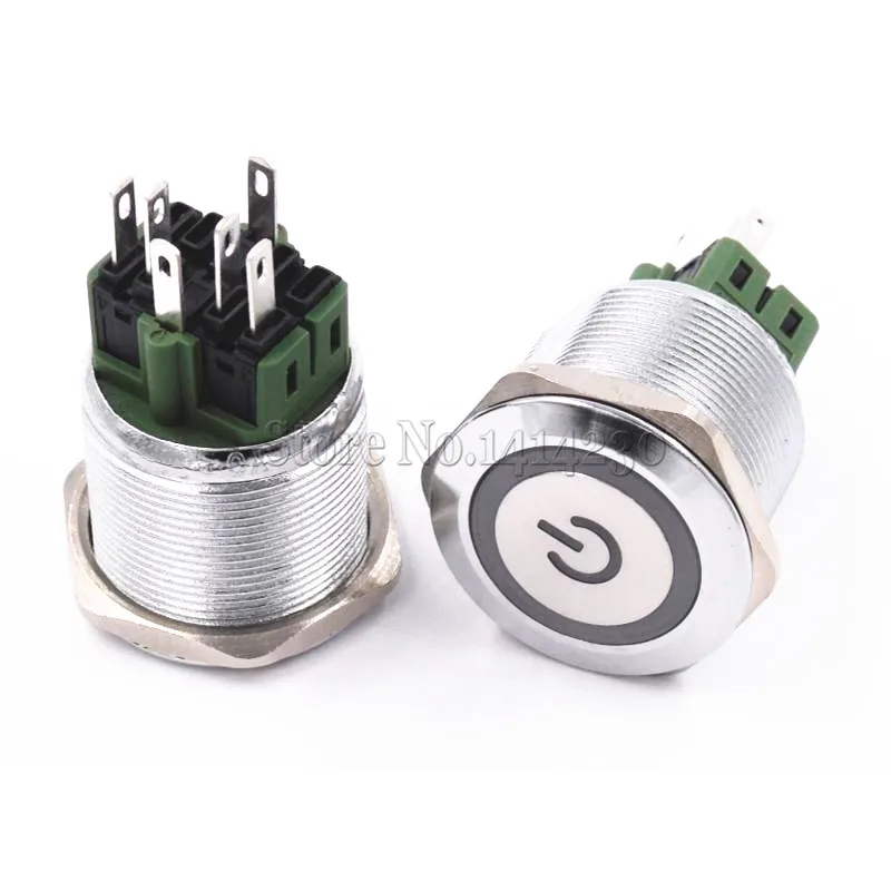 25mm 6Pin Red Bule LED Metal Push Button Switch Self-locking Switch 5A 250VAC Waterproof
25mm 6Pin Red Bule LED Metal Push Button Switch Self-locking Switch 5A 250VAC Waterproof