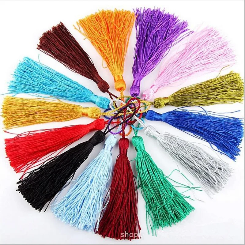 

30pcs/lot 13cm Length Chinese knot Silk Tassel for Earrings Long Rayon Thread Tassels Handmade Cotton Tassel Jewelry Supplies