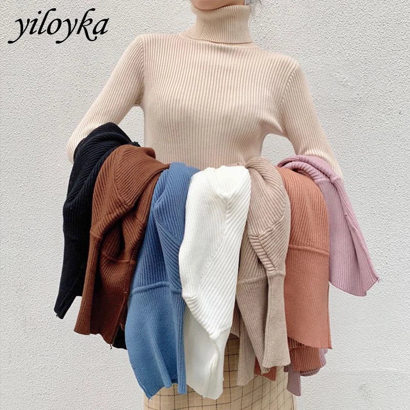Winter Knitted Sweater Women Turtleneck Streetwear Sweater Fashion Autumn Pull Femme Sweater Coat Long Sleeve Sweaters 7 Colors
Winter Knitted Sweater Women Turtleneck Streetwear Sweater Fashion Autumn Pull Femme Sweater Coat Long Sleeve Sweaters 7 Colors