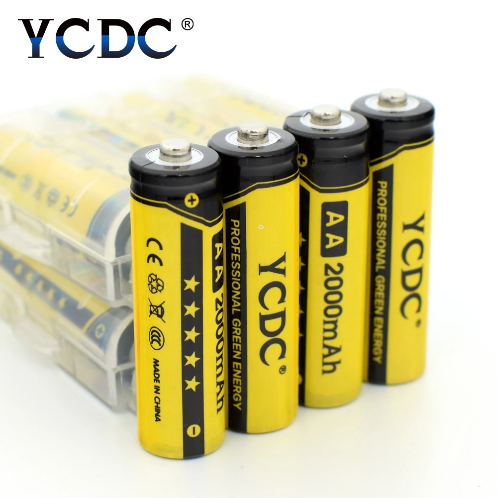 YCDC 12pcs AA Rechargeable Batteries 1.2V NI-MH 2000mAh for LED Flashlight Electronic Toy Bateria 1.2 v NIMH AA Battery Box Case
YCDC 12pcs AA Rechargeable Batteries 1.2V NI-MH 2000mAh for LED Flashlight Electronic Toy Bateria 1.2 v NIMH AA Battery Box Case