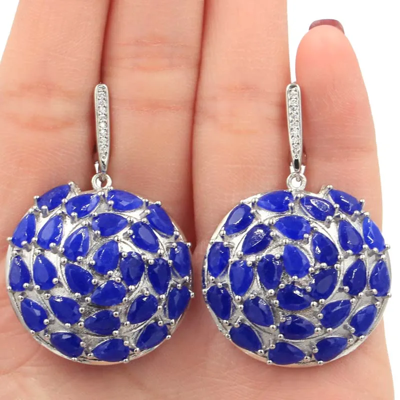 Simply Tanzanite, White CZ Ladies Wedding Party 925 Silver Earrings Gift 30x10mm 
Simply Tanzanite, White CZ Ladies Wedding Party 925 Silver Earrings Gift 30x10mm