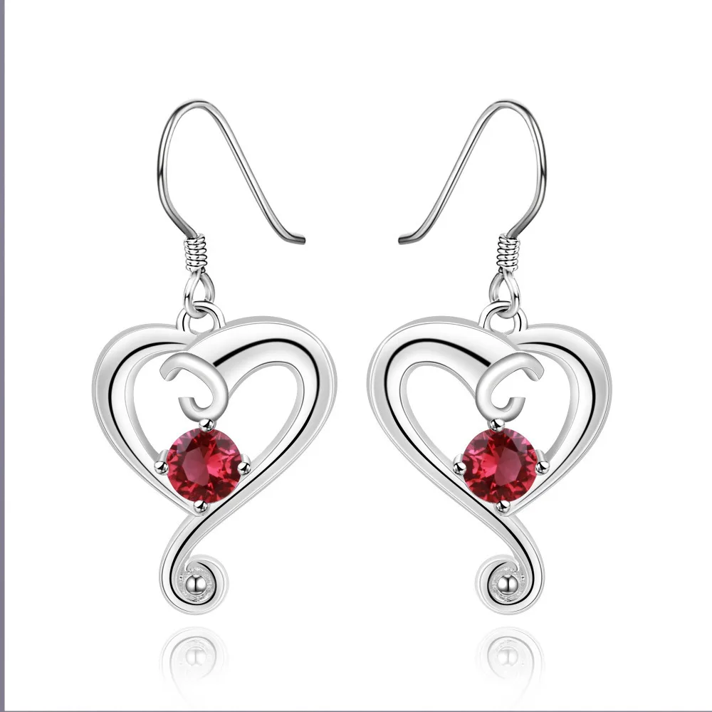 925sterling silver loverly wave open sweet heart with red crystal stone bangle earring hook women fine fashion trendy jewerly
925sterling silver loverly wave open sweet heart with red crystal stone bangle earring hook women fine fashion trendy jewerly