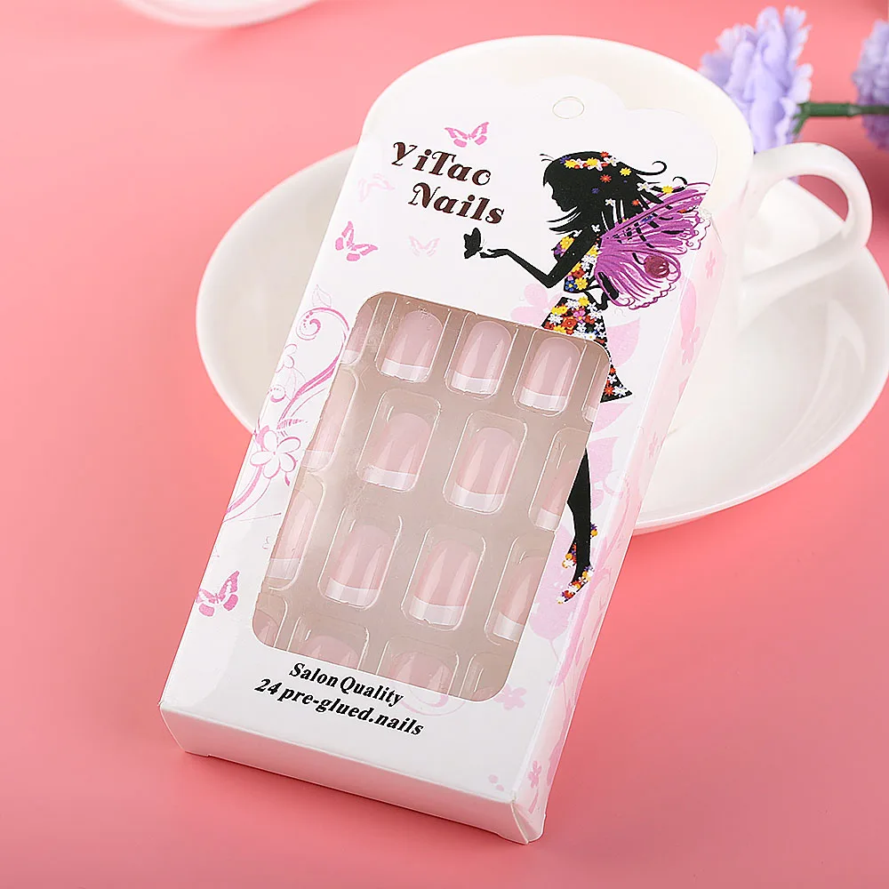 Fashion 24Pcs/Set Women's French Style DIY Manicure Art Tips False Nails with Glue New Arrival Fake Nails
Fashion 24Pcs/Set Women's French Style DIY Manicure Art Tips False Nails with Glue New Arrival Fake Nails