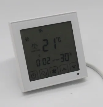 2p 4p blue backlight touch screen Timing program Fan coil thermostat with Five relay output
2p 4p blue backlight touch screen Timing program Fan coil thermostat with Five relay output
