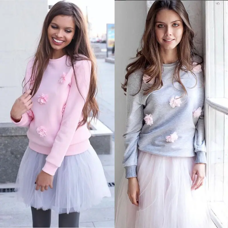2017 NEW Fashion Cute Hoodies Women Floral Applique Hoodie Long Sleeve Sweatshirt Pullover Jumper T-Shirt Top Women Clothes
2017 NEW Fashion Cute Hoodies Women Floral Applique Hoodie Long Sleeve Sweatshirt Pullover Jumper T-Shirt Top Women Clothes
