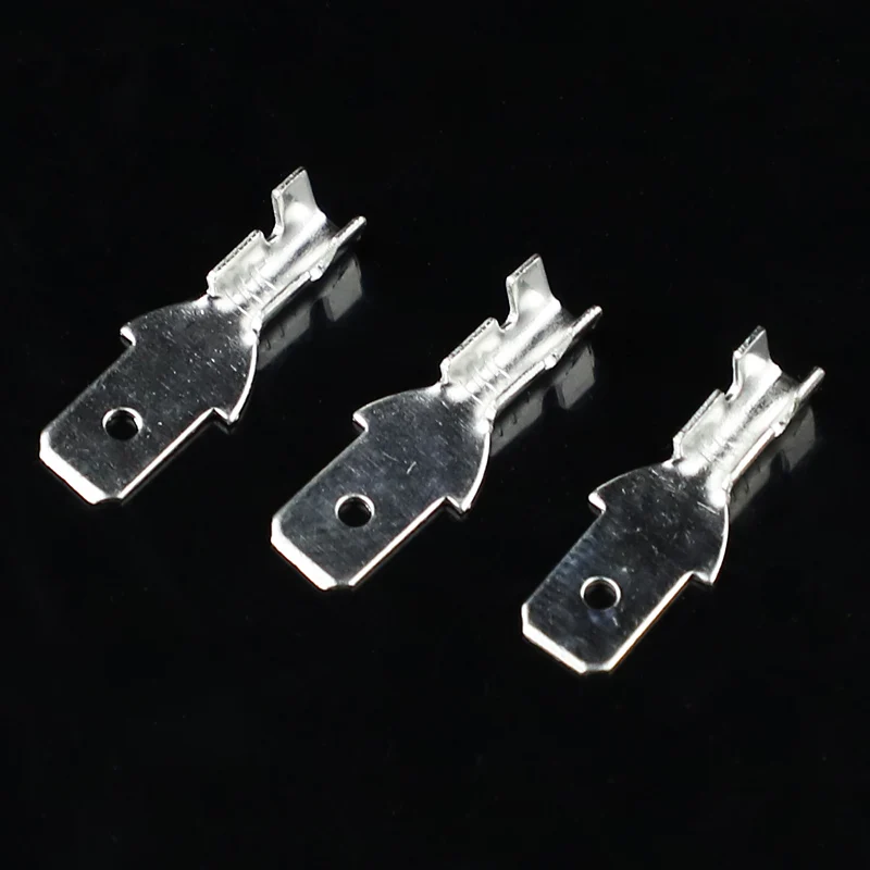 100PCS 6.3mm 6.3 4.8mm 4.8 2.8mm 2.8 Crimp Terminal Male Female Spade Connector Crimping Cold press terminal