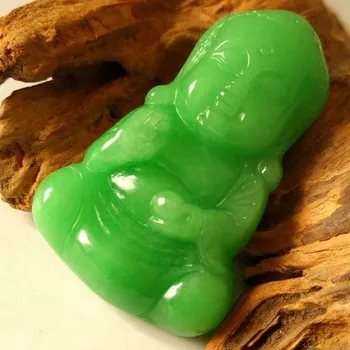 Delicate rough stone Pure manual sculpture green Buddha pendant necklaces children gratis style pendant rope chain
Delicate rough stone Pure manual sculpture green Buddha pendant necklaces children gratis style pendant rope chain