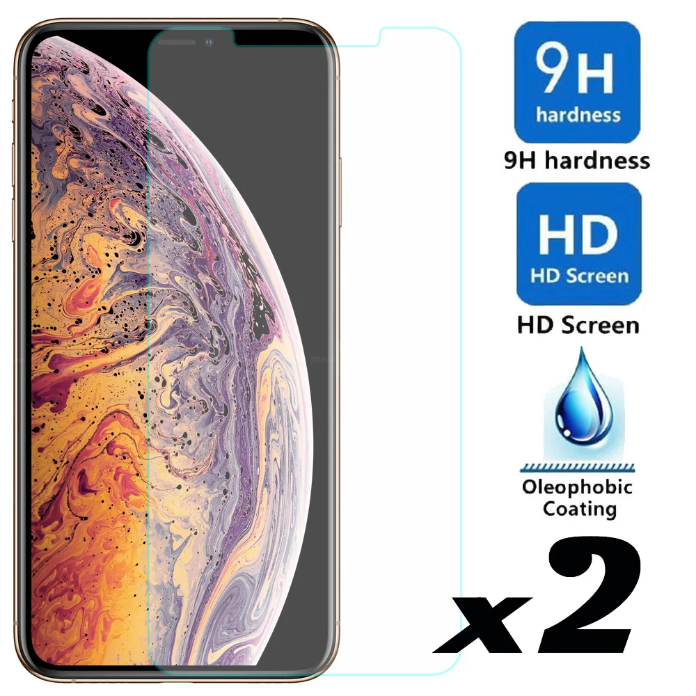 2pcs Tempered Glass Screen Protector Explosion-proof Bubble Free Protective Films For iPhone X XS XR Xs Max 5.8" 6.1" 6.5 inches
2pcs Tempered Glass Screen Protector Explosion-proof Bubble Free Protective Films For iPhone X XS XR Xs Max 5.8" 6.1" 6.5 inches
