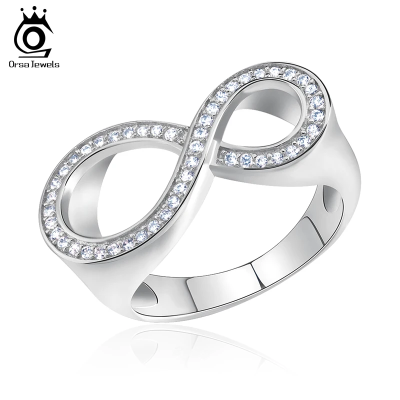 ORSA JEWELS Infinity Shape Rings For Women Silver Color Rose Gold Color AAA CZ Female Party Jewelry Christmas Gift OR126
ORSA JEWELS Infinity Shape Rings For Women Silver Color Rose Gold Color AAA CZ Female Party Jewelry Christmas Gift OR126