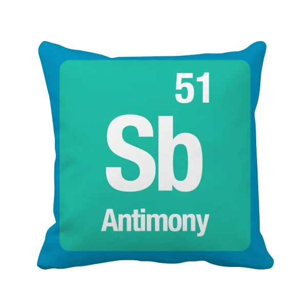 Sb Antimony Chemical Element chem Throw Pillow Square Cover Machine Washable Synthetic-Filled Insert Included
Sb Antimony Chemical Element chem Throw Pillow Square Cover Machine Washable Synthetic-Filled Insert Included