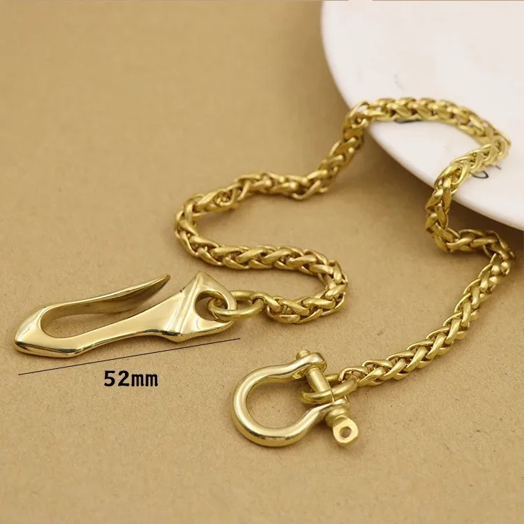 40/50/60CM Solid Brass Trousers Jeans Wallet Chain Keychain Metal Buckle Clips Snap Hook Belt Chain DIY Sewing Accessories
40/50/60CM Solid Brass Trousers Jeans Wallet Chain Keychain Metal Buckle Clips Snap Hook Belt Chain DIY Sewing Accessories