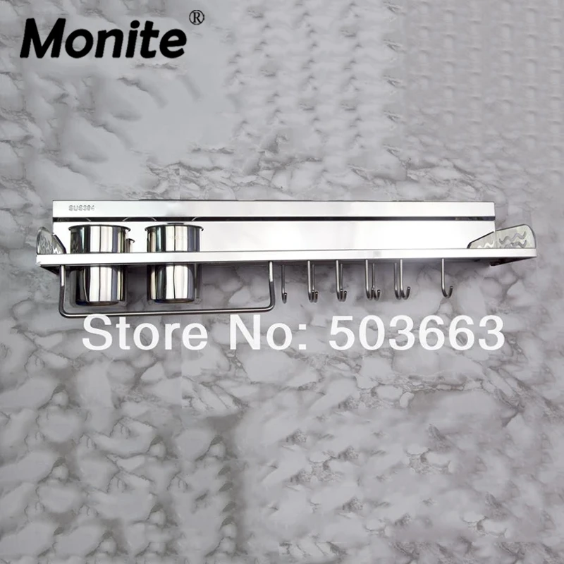 New Multi-function Stainless Steel Kitchen Tool Wall Mount Shelve Rack Cooking Utensil Tools Hook Rack Holder Storage MF-754
New Multi-function Stainless Steel Kitchen Tool Wall Mount Shelve Rack Cooking Utensil Tools Hook Rack Holder Storage MF-754