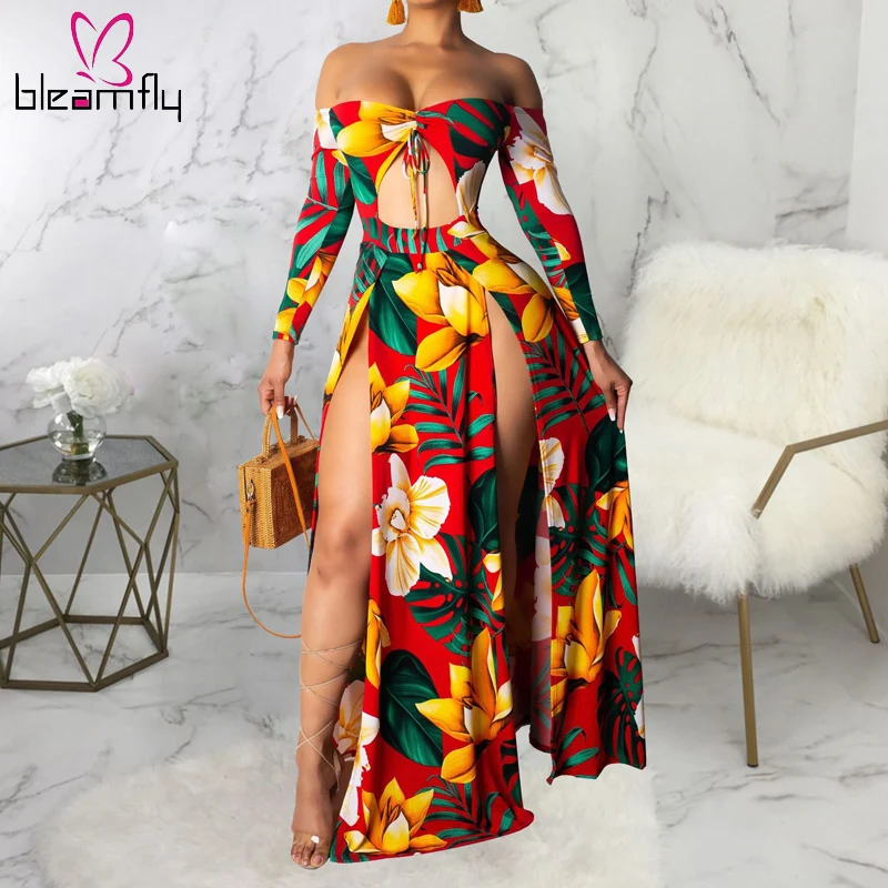 Sexy Long Beach Maxi Boho Dress Women Summer Flower Printed Bohemian Dresses Off Shoulder Elegant Robe Floor-Length Vestido
Sexy Long Beach Maxi Boho Dress Women Summer Flower Printed Bohemian Dresses Off Shoulder Elegant Robe Floor-Length Vestido