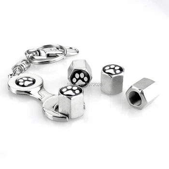 40 x Car Styling Stainless Steel Zinc Alloy Wheel Tire Valve Stems Caps Dog Footprint Universal Fit With Mini Wrench Key Chain
40 x Car Styling Stainless Steel Zinc Alloy Wheel Tire Valve Stems Caps Dog Footprint Universal Fit With Mini Wrench Key Chain