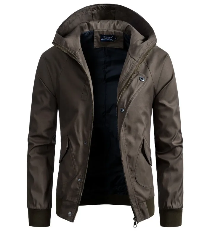New Jacket Men Spring Autumn Cotton Hooded Jacket High quality Slim Fit Army Green Jacket Zippers Male Outerwear Casual Clothing
New Jacket Men Spring Autumn Cotton Hooded Jacket High quality Slim Fit Army Green Jacket Zippers Male Outerwear Casual Clothing