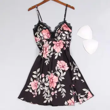 Ladies Nightgowns Women Floral Satin Silk Nightdress Lingerie Sleepwear Sleep Robe Nightie Gown Nightgowns Camis Mini Dress
Ladies Nightgowns Women Floral Satin Silk Nightdress Lingerie Sleepwear Sleep Robe Nightie Gown Nightgowns Camis Mini Dress