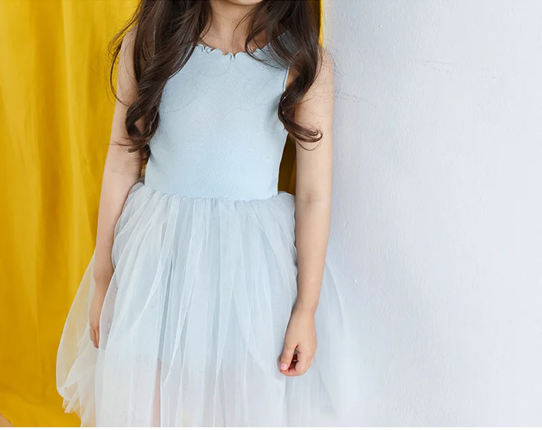 Patchwork Mesh Kids Girls Summer Dresses Ball Gown Dress Teenage Girls Dresses 14 Years 12 10 8 6 Pink Blue Children Clotihng 4 5 6 7 8 9 10 11 12 13 14 15 16 years little teenage kids girl summer dress (2).jpg