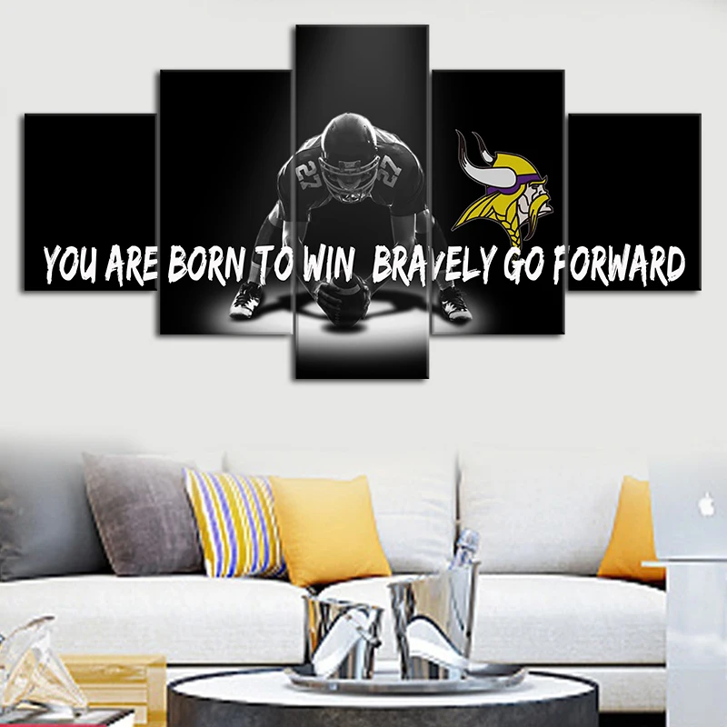 New 5 piece canvas Minnesota Vikings sport decoration painted on canvas wall artist residence ornament wall decoration artwork
New 5 piece canvas Minnesota Vikings sport decoration painted on canvas wall artist residence ornament wall decoration artwork