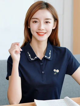 Flipped Collar Cotton Women's Clothes New Short-sleeved T-shirt for Women in Summer and Korean Edition Sports Loose T-shirt 2020
Flipped Collar Cotton Women's Clothes New Short-sleeved T-shirt for Women in Summer and Korean Edition Sports Loose T-shirt 2020