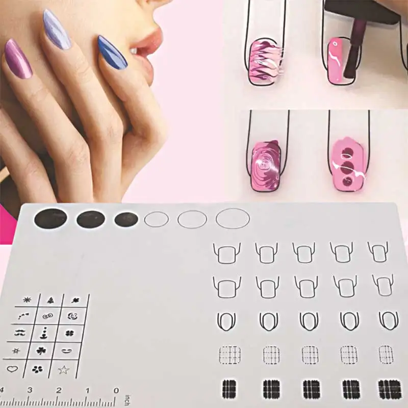 Nail Art Practice Coloring Pad Silicone Polish Sticker Stamping Guide Printing Palette Foldable Mat Manicure Tools wel W
Nail Art Practice Coloring Pad Silicone Polish Sticker Stamping Guide Printing Palette Foldable Mat Manicure Tools wel W
