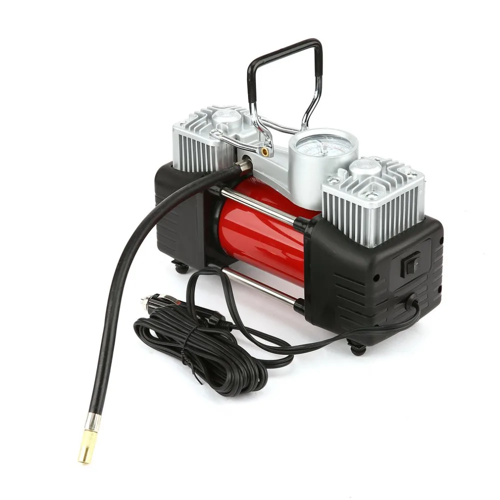 12V 150PSI Portable Emergency Heavy Duty 2 Cylinder Car Air Compressor Tire Inflator Pump Universal for Car Trucks Bicycle
12V 150PSI Portable Emergency Heavy Duty 2 Cylinder Car Air Compressor Tire Inflator Pump Universal for Car Trucks Bicycle